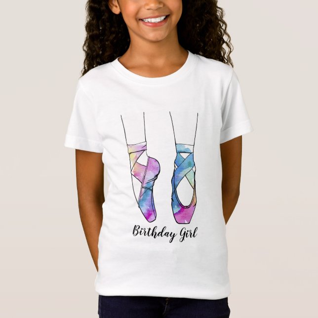 Ballerina Ballet Birthday Party T-Shirt (Front)