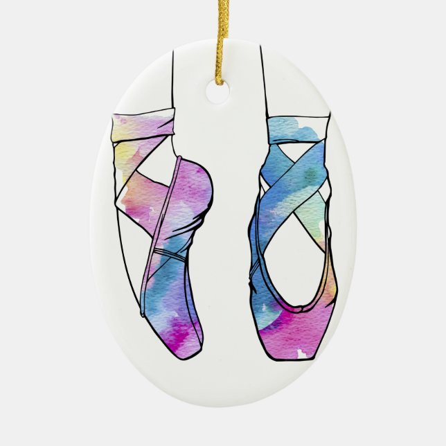Ballerina Ballet Ceramic Tree Decoration (Front)