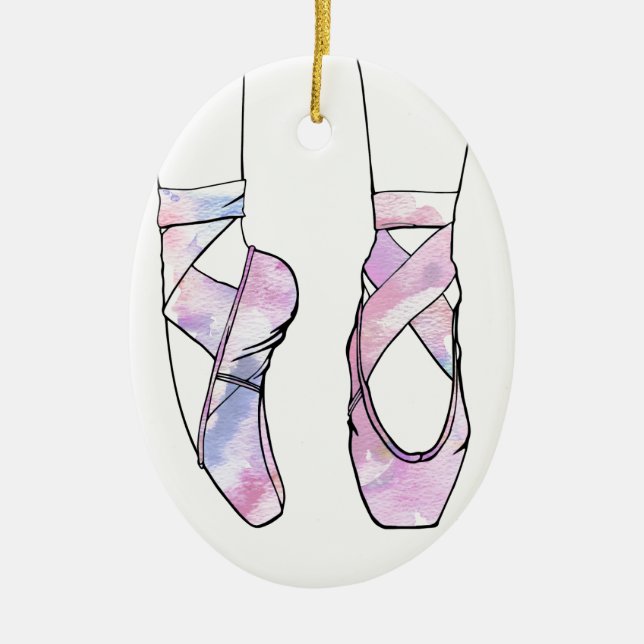 Ballerina Ballet Ceramic Tree Decoration (Front)