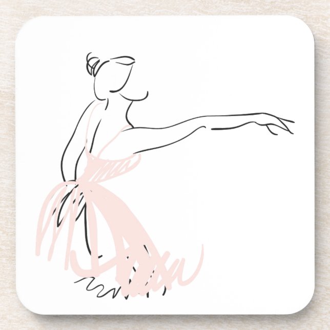 Ballerina ballet dancer coaster (Front)