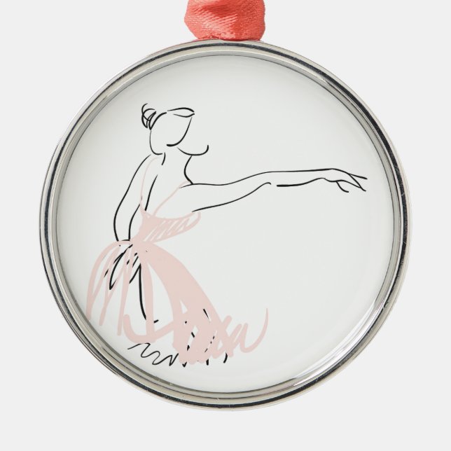 Ballerina ballet dancer metal tree decoration (Front)