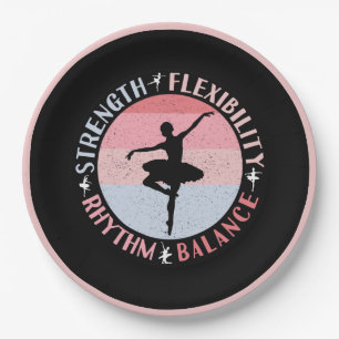 Ballerina Ballet Dancer - Mindset Values Paper Plate