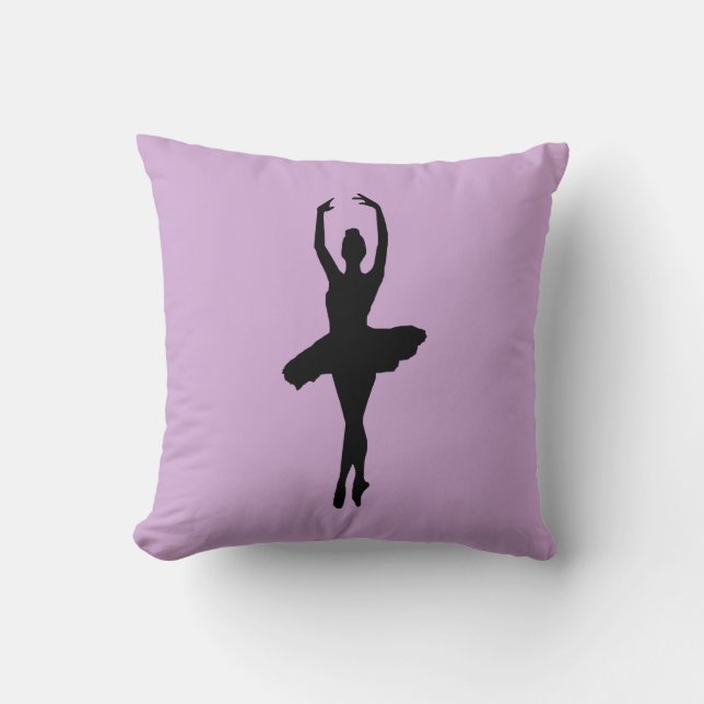 Ballerina Ballet Dancer Throw Pillow (Front)