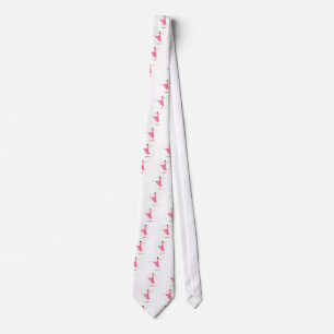 Ballerina Ballet dancer watercolor pattern pink Tie