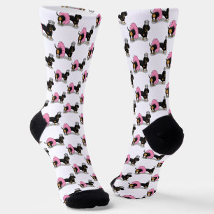 Ballerina Ballet Princess Dachshund (black & tan) Socks