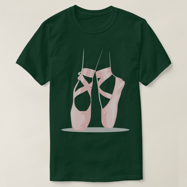 Ballerina Ballet Shoes Cool Toe Dancing T-Shirt (Design Front)