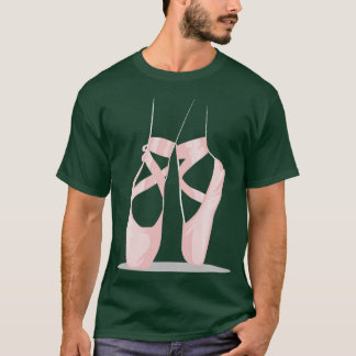 Ballerina Ballet Shoes Cool Toe Dancing T-Shirt