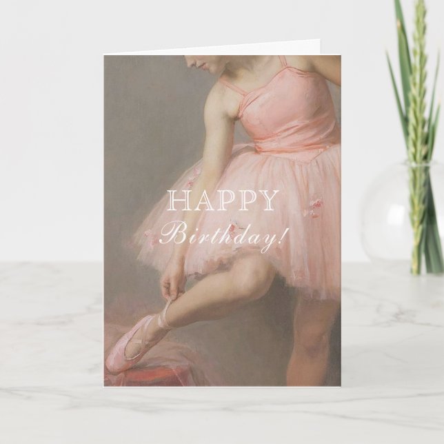 Ballerina Birthday Card (Front)