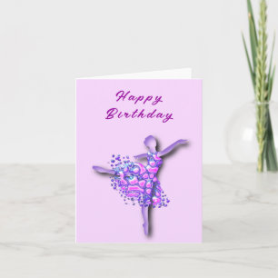 Ballerina Birthday Card Ballet Dancer Woman