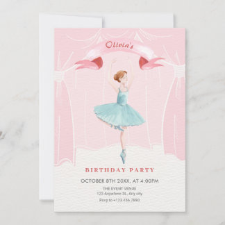 Ballerina birthday invitation