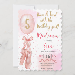 Ballerina Birthday Invitation