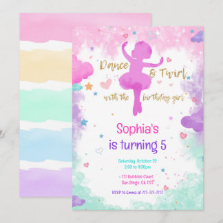 Ballerina Birthday Invitation