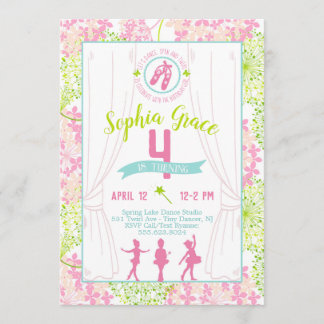 Ballerina Birthday Party Invitation