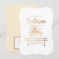 Ballerina Birthday Party Invite