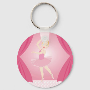 Ballerina birthday party key ring