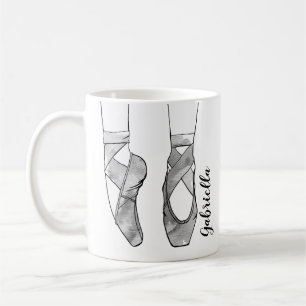 Ballerina Black And White Ballet Coffee Mug