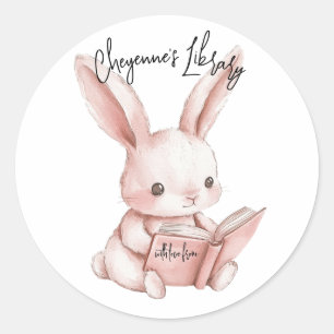 Ballerina Bookplate Sticker for Baby Shower