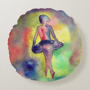 Ballerina Brushed Polyester Round throw cushion