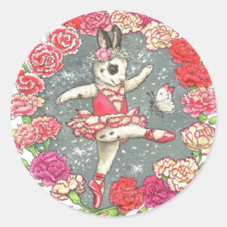Ballerina Bunny Stickers Carnation