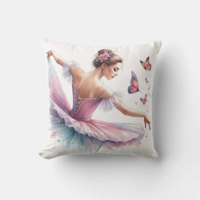 ballerina butterflies cushion (Front)