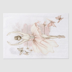 Ballerina Butterfly Watercolor Decoupage Tissue Paper
