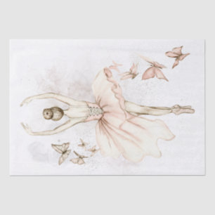 Ballerina Butterfly Watercolor Tissue Paper