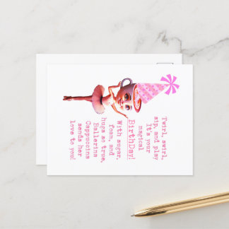 Ballerina Cappuccina Birthday Card – Cute Coffee B