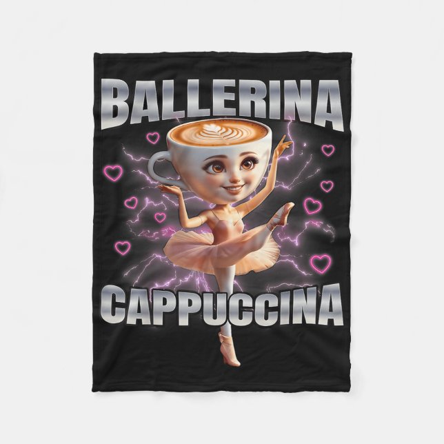 Ballerina Cappuccino  Fleece Blanket (Front)