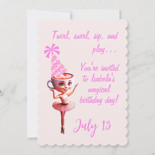 Ballerina Cappucina Birthday Customisable Invitation