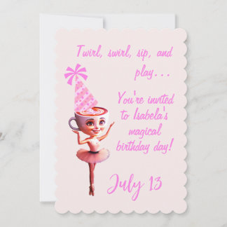 Ballerina Cappucina Birthday Customisable Invitation