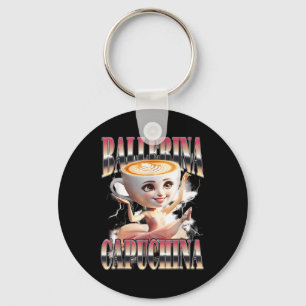 Ballerina Capuchina Funny Italian Brainrot Meme Hu Key Ring