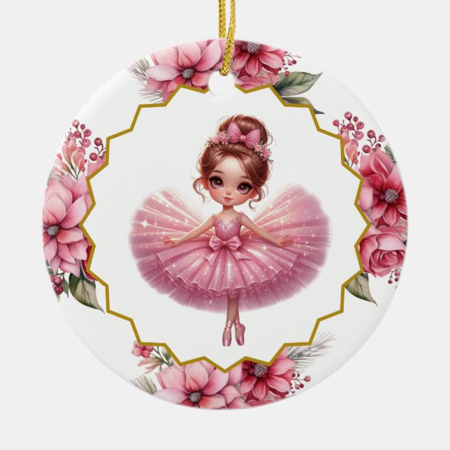 Ballerina Ceramic Ornament (Front)