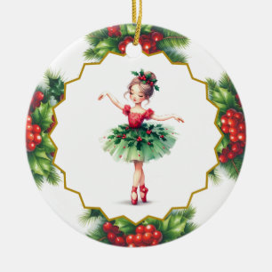 Ballerina Ceramic Ornament