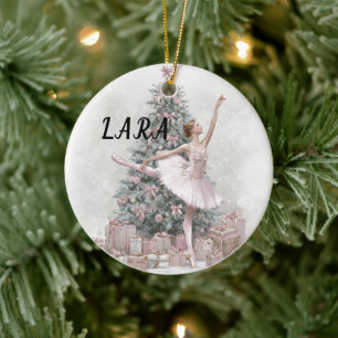 Ballerina Christmas Ornament – Add Your Name