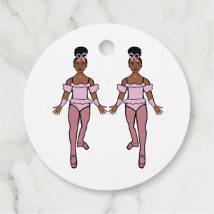 Ballerina Circle Favour Tags #1