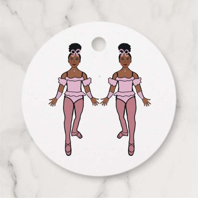 Ballerina Circle Favour Tags #1 (Back)