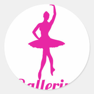 Ballerina Classic Round Sticker