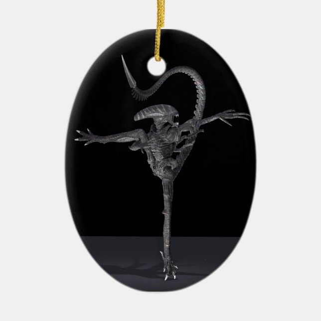 Ballerina Creature Ceramic Tree Decoration (Front)