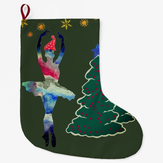 Ballerina Custom Christmas Stocking (Front)
