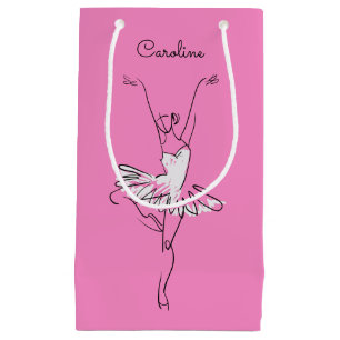 Ballerina custom name & colour gift bags