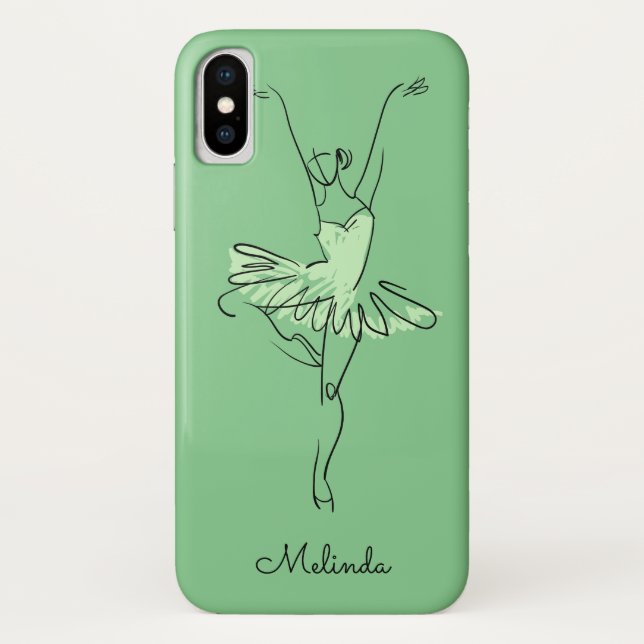 Ballerina custom name & colour phone cases (Back)