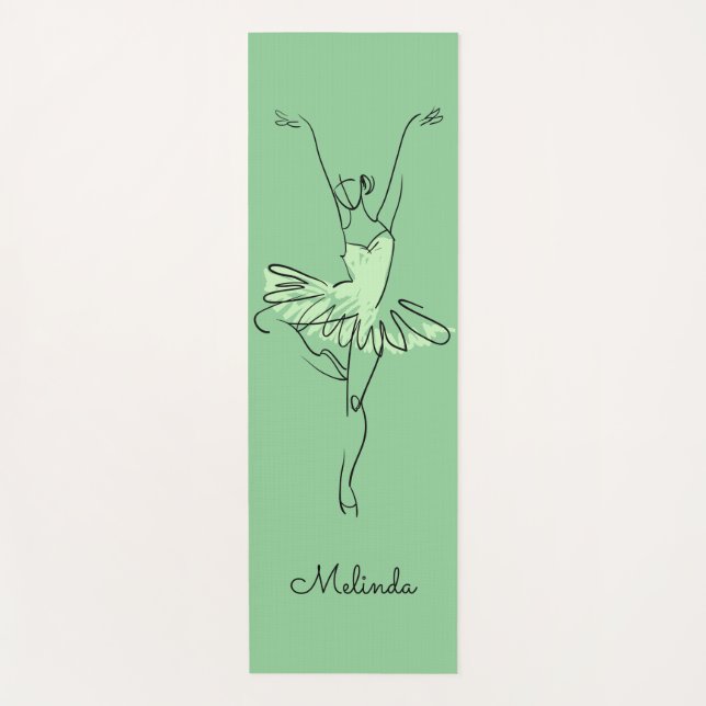 Ballerina custom name & colour yoga mat (Front)