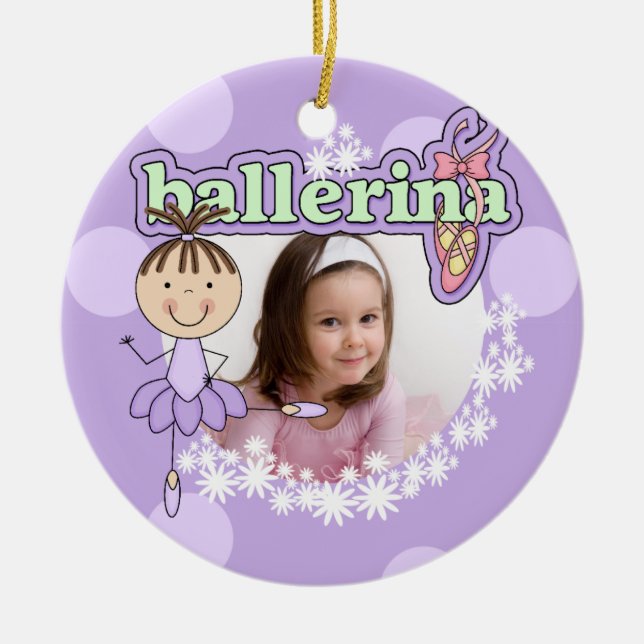 Ballerina Customised Photo Keepsake Ornament (Front)