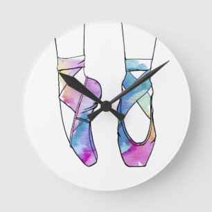Ballerina Cute Ballet Round Clock