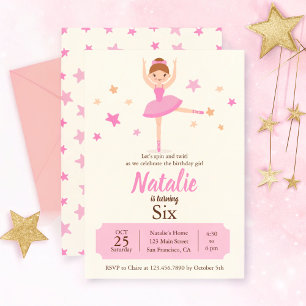 Ballerina Dance Birthday Invitation