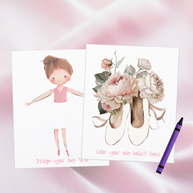 Ballerina Dance Birthday Party Colouring Activity (Creator Uploaded)