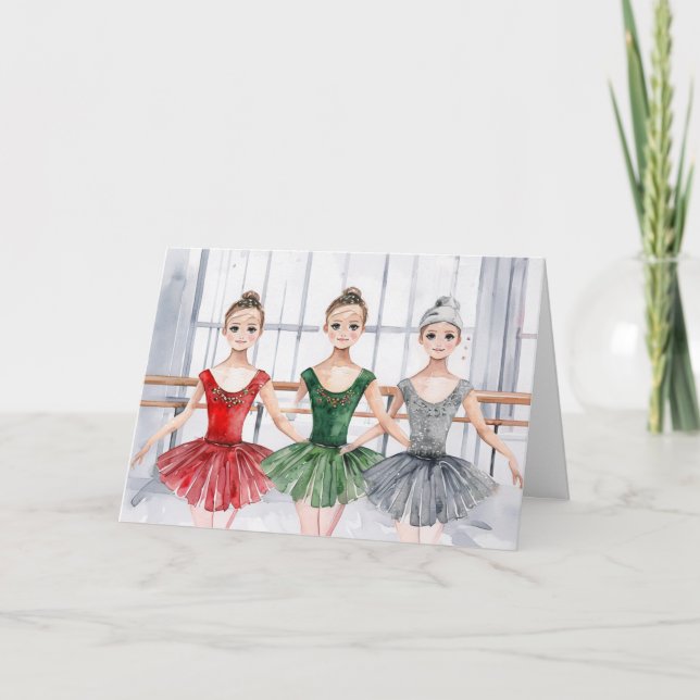 Ballerina Dance Christmas Card (Front)