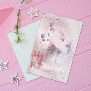 Ballerina Dance Florals Lined Stationery