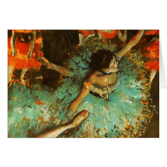 Ballerina Dance Green Dancer Edger Degas Painting (Front Horizontal)