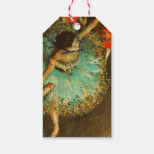 Ballerina Dance Green Dancer Edger Degas Painting Gift Tags